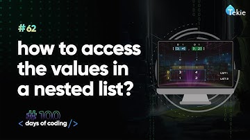 How to access the values in a nested list? Tekie Byte #62