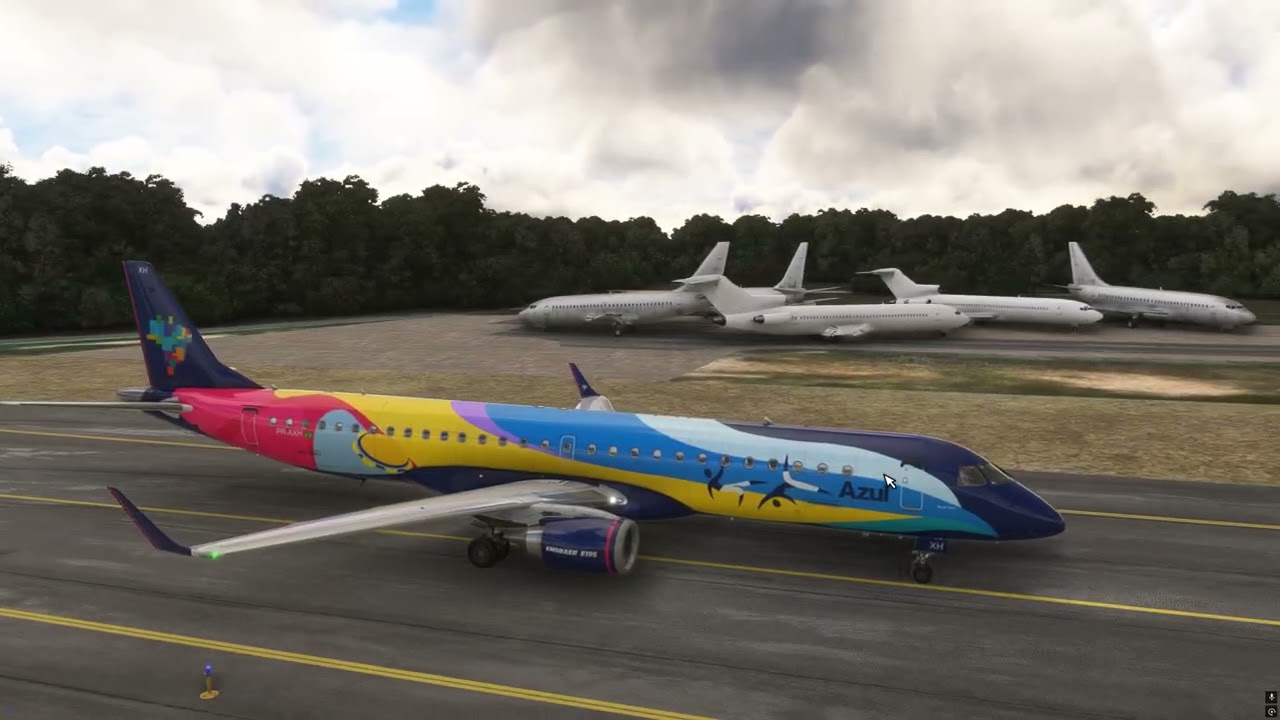 Embraer 195 Azul pousando em Fortaleza - CE SBTE-SBFZ 