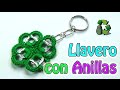 Como hacer Llavero con anillas [Trebol de 4 hojas] (Reciclaje) Ecobrisa