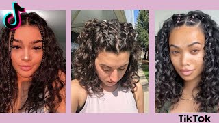curly easy hairstyles | tiktok compilation✨