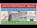 Antihypertensive drugs pharmacology basic use of medicines treatment of hypertension high bp