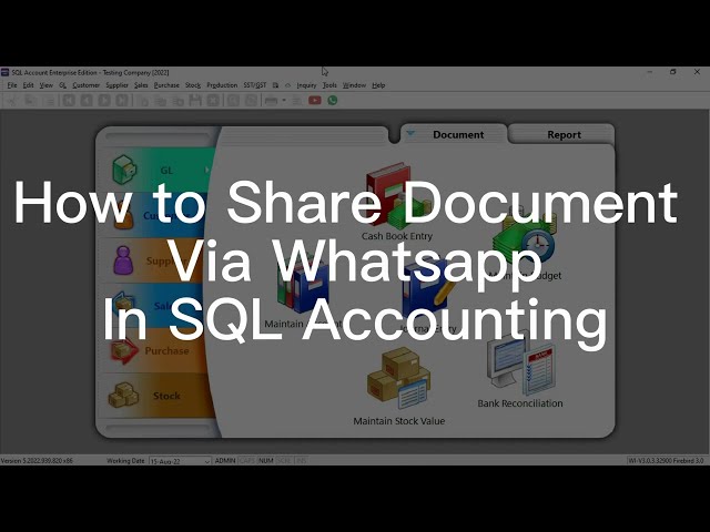 【English】How to Share Doc Via WhatsApp 如何通过WhatsApp分享文件 | SQL Accounting