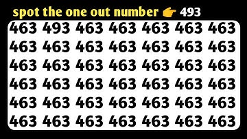Find the odd number | spot the difference number | oddity spoting 