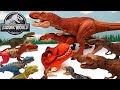 My tyrannosaurus rex dinosaur collection with jurassic world trex dinosaurs