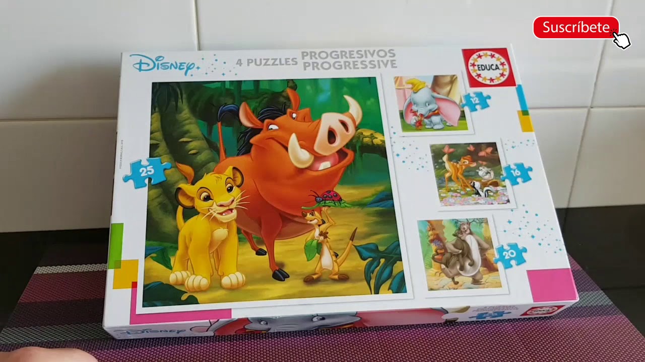 Puzzles Disney de Animales Progresivos Educa para Niños - YouTube
