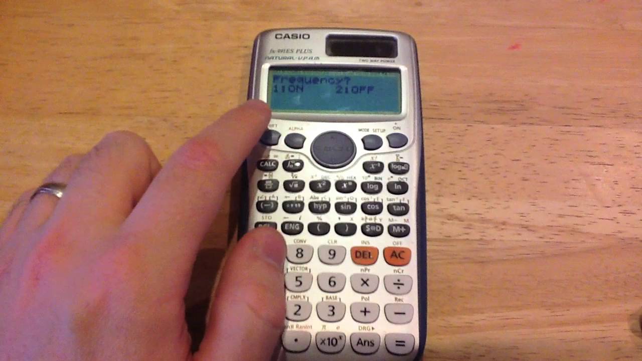 Casio Calculator Mean From A Frequency Table YouTube