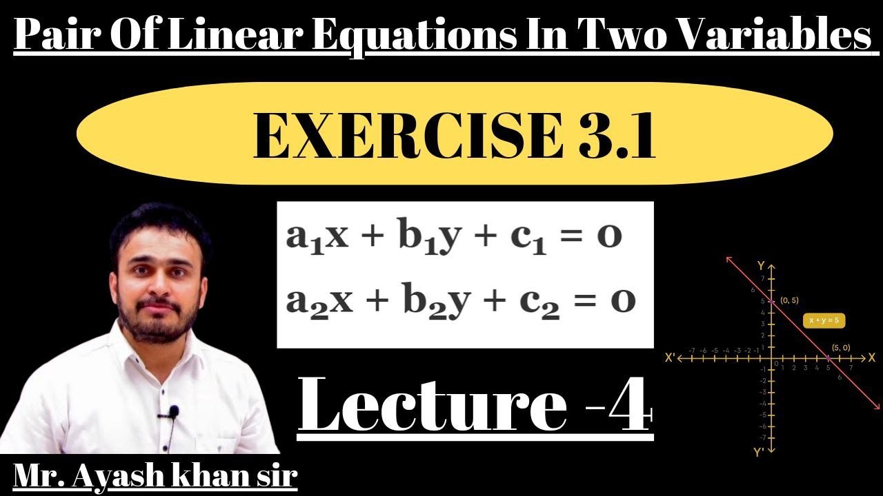 Pair of Linear equations in two variables Lecture 4| Class 10 Maths ...