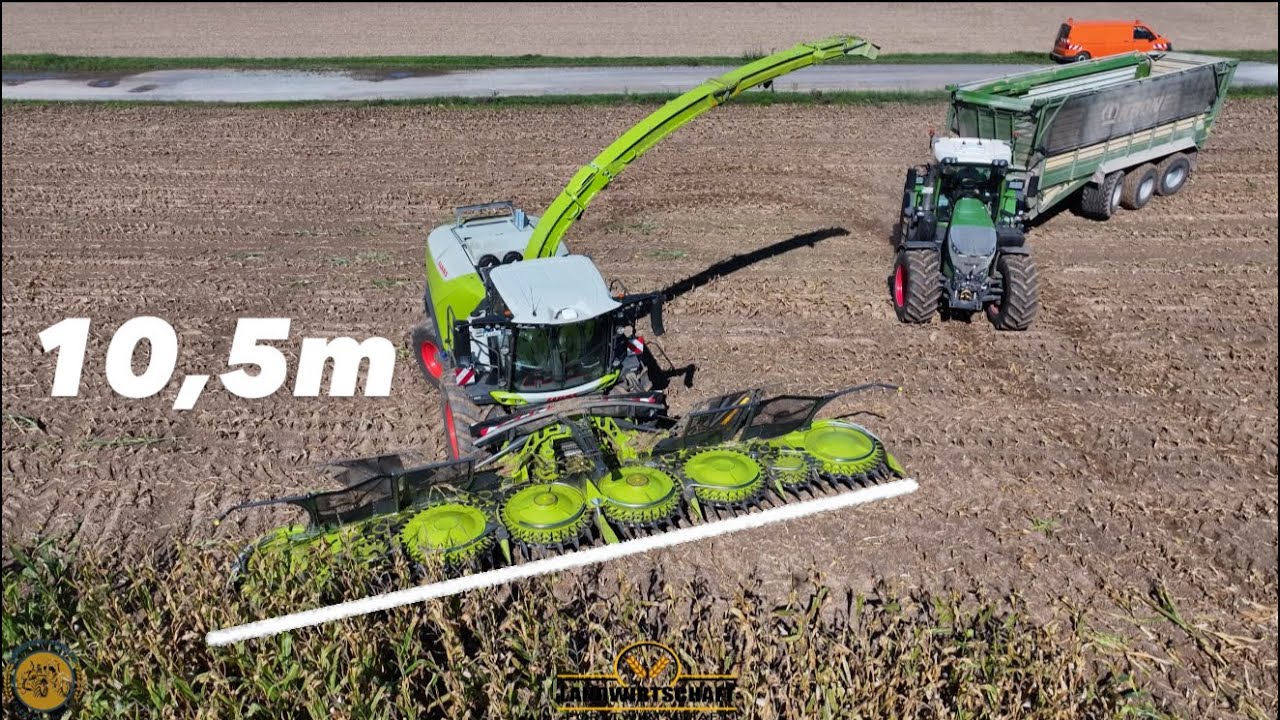 Endlich 10,5m Maisgebiss von CLAAS Der neue Jaguar 1200 Wagner Agrar Service Maishäckseln mit 1110PS