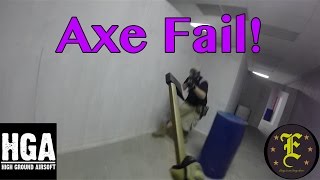 September 6 2015 Team Deathmatch at High Ground Airsoft Spring, TX Axe Fail!