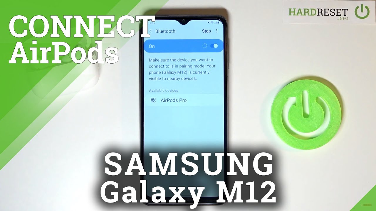 How to Connect AirPods to Samsung Galaxy M12? - YouTube