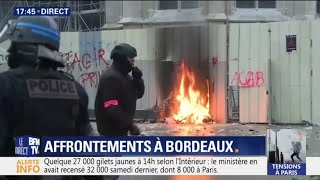 Gilets jaunes: des affrontement ont éclaté à Bordeaux