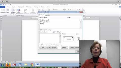 Word Tutorial: How to Create an Envelope in Word 2010
