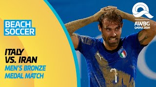 Beach Soccer - Italy vs Iran | Men's Bronze Medal Match | ANOC World Beach Games Qatar 2019 | Full