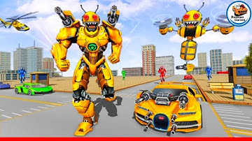 Bee Robot Car Transformation Game: Multi Robot(1- 4) - Android Gameplay FHD