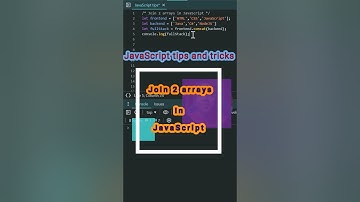 Join 2 arrays using array.concat() or spread(...) operator in JavaScript #shorts #jsbyjs #interview