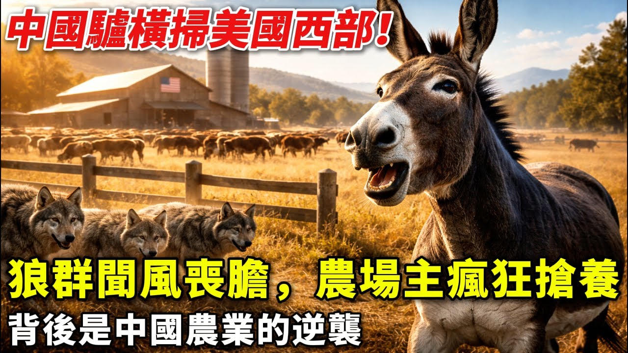 中國驢橫掃美國西部！狼群聞風喪膽，農場主瘋狂搶養，背後是中國農業的逆襲
