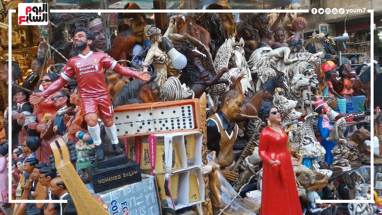 تمثال صلاح ينضم لتماثيل الفراعنة والأغلى سعرا بينهم في خان الخليلي