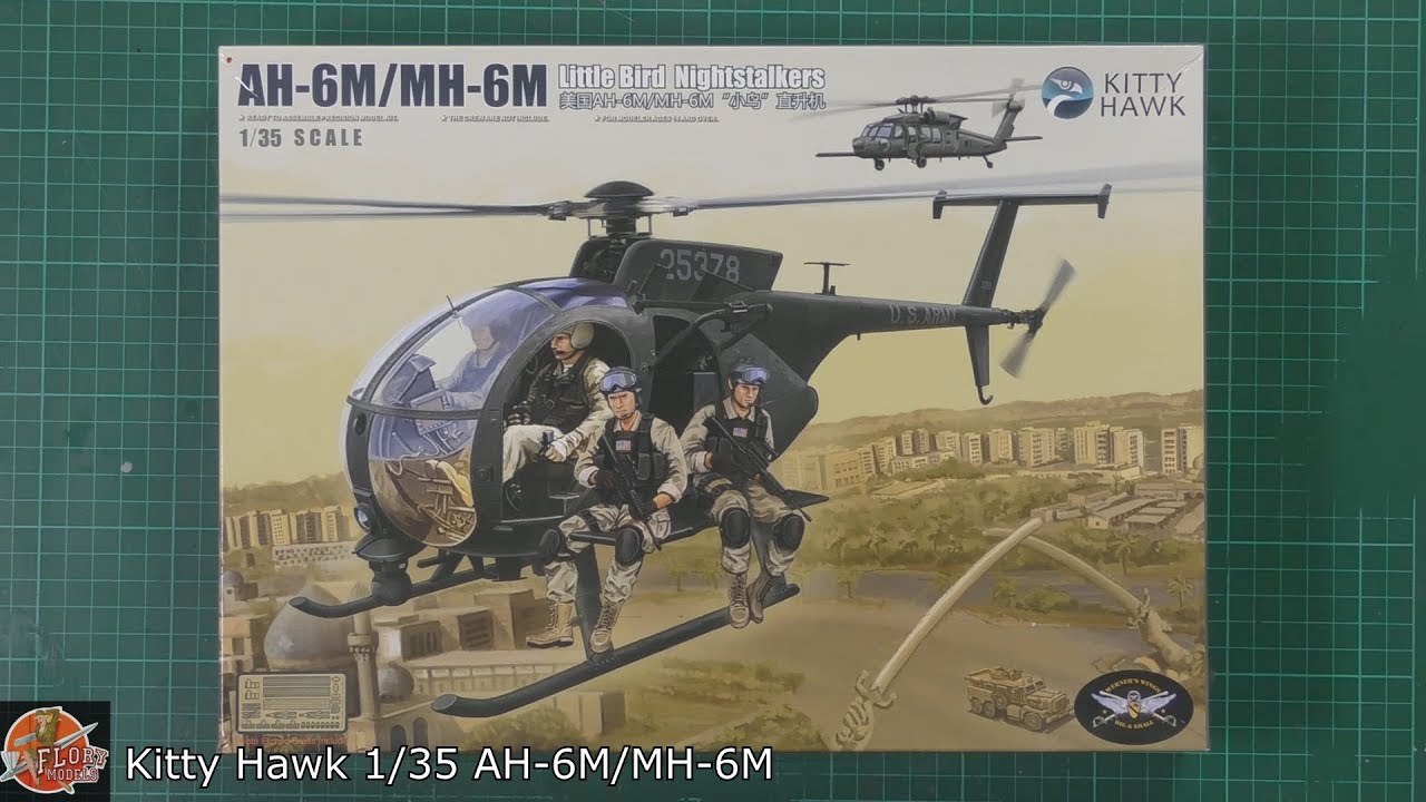 航空機・ヘリコプター AH-6M Little Bird Nightstalkers 1/35 Kitty Hawk 1/35 AH-6M Little Bird review - YouTube