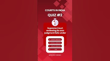 Courts in India Quiz #2 | Forensic MCQs | UGC NET/ NFAT /CUET