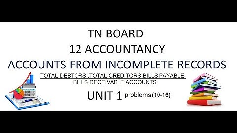 12 Accountancy|TN Board| Unit 1|Accounts from incomplete records|Fully solved