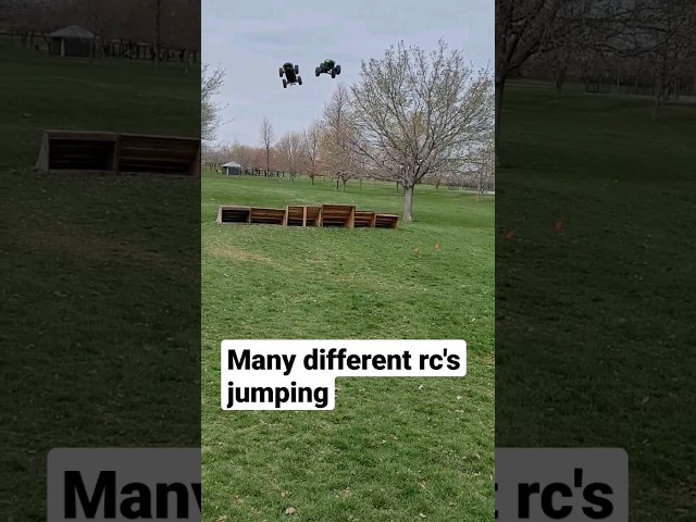 Collage time rc's Dominating jump #rc #rccar #arrma #traxxas #bashing #801 class=