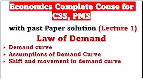 Economics course for CSS, PMS | Complete economics course and past paper solutions