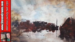 Semi-Abstract 'Harbour' Watercolour Painting Demo on Patreon