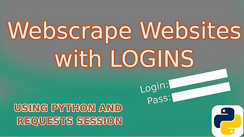 How I WEBSCRAPE Websites with LOGINS - Python Tutorial