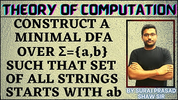51 Theory Of Computation(TOC) | minimal dfa of string starts with ab | Minimal DFA construction