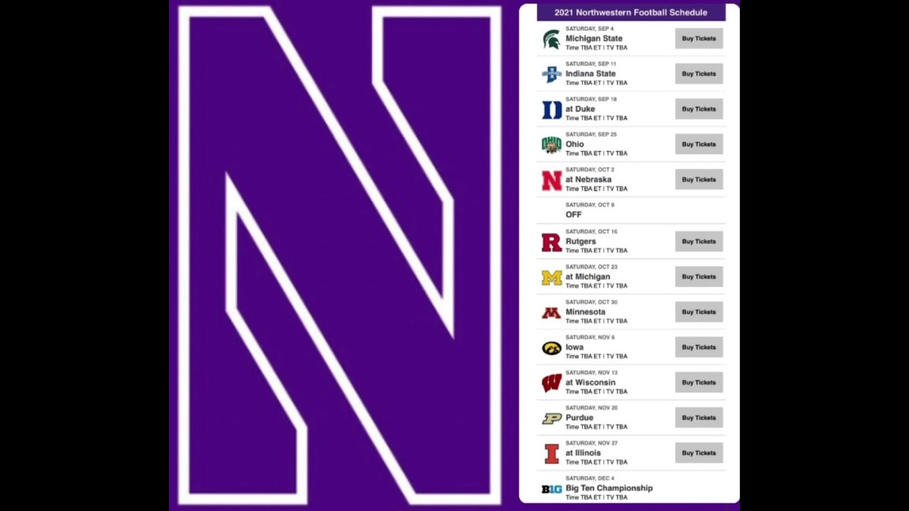 Northwestern Wildcats 2021 College Football Schedule Preview For The Reigning Big Ten West Northwestern Wildcats 2021 College Football Schedule Preview For The Reigning Big Ten West