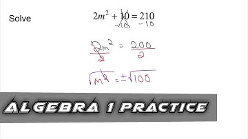 Algebra 1 Practice - Solving a Quadratic Equation Using Square Roots (Example 2)