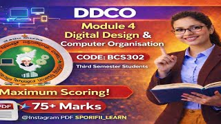 ⚙️ DDCO | BCS302 | MODULE -4 | Digital Design & Computer Organisation | 75+ Scoring | VTU 🎯