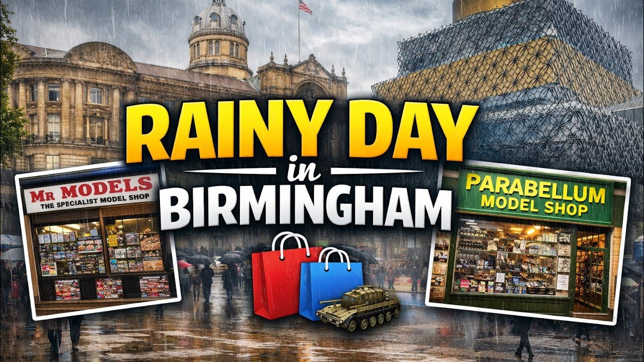 A Wet Day Exploring Birmingham 🇬🇧 | Beautiful Buildings & Model Shops