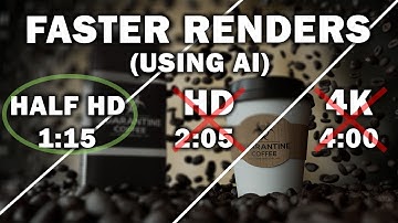 Lower render times significantly using AI up-scaling/Enhancement