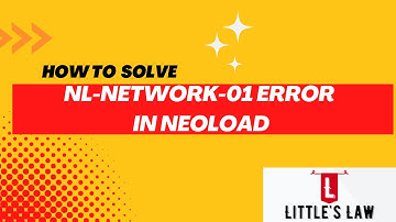 How to solve NL-NETWORK-01 Error in Neoload #neoload #neoloadtutorials @littleslawyoutubechannel