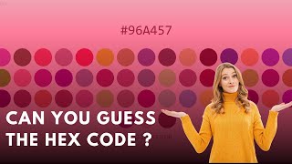 HOW TO LEARN HEX CODES WITH A GAME !