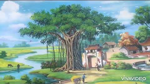 Tranh đồng quê đẹp nhất. 0904106828 ( Nguyễn Văn Sỹ)  chuyên đắp vẽ tranh tường 3 miền