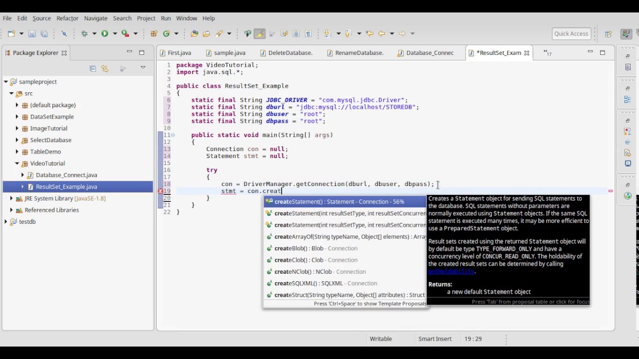 JDBC ResultSet - YouTube