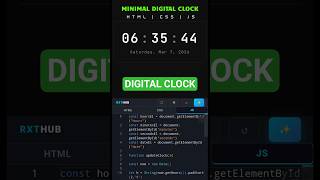 Build a Minimal Clock using HTML & CSS (Step-by-Step) 👨💻 | #coding