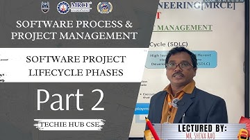 SOFTWARE PROJECT LIFECYCLE PHASES | SPPM PART  2 | Techie - hub| DEPT OF CSE & IT | MRCE