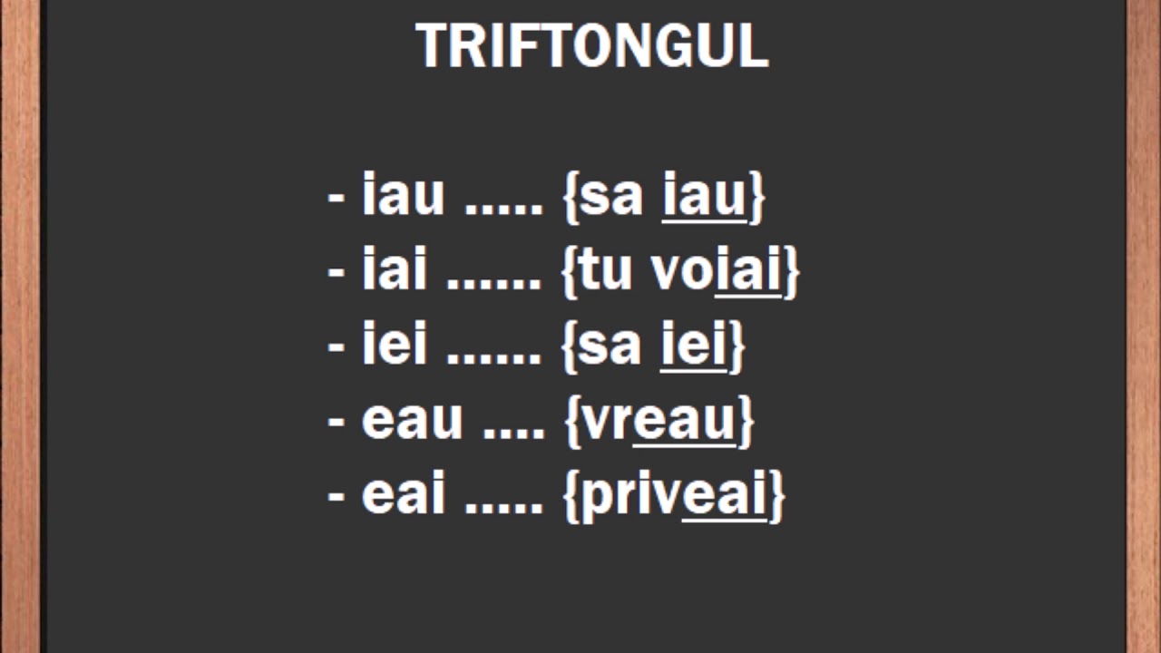 Exemple Triftongi Exercitii Youtube