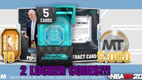 2 *NEW* FREE LOCKER CODES FOR TOKENS, PACKS, & MT IN NBA 2K20 MyTeam!!!