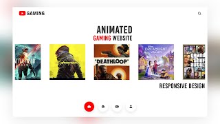 [Online Tutorials] Animated Gaming Website using Html & CSS Only