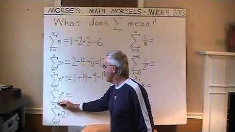 Mathematics - Summation examples, "Sigma" notation