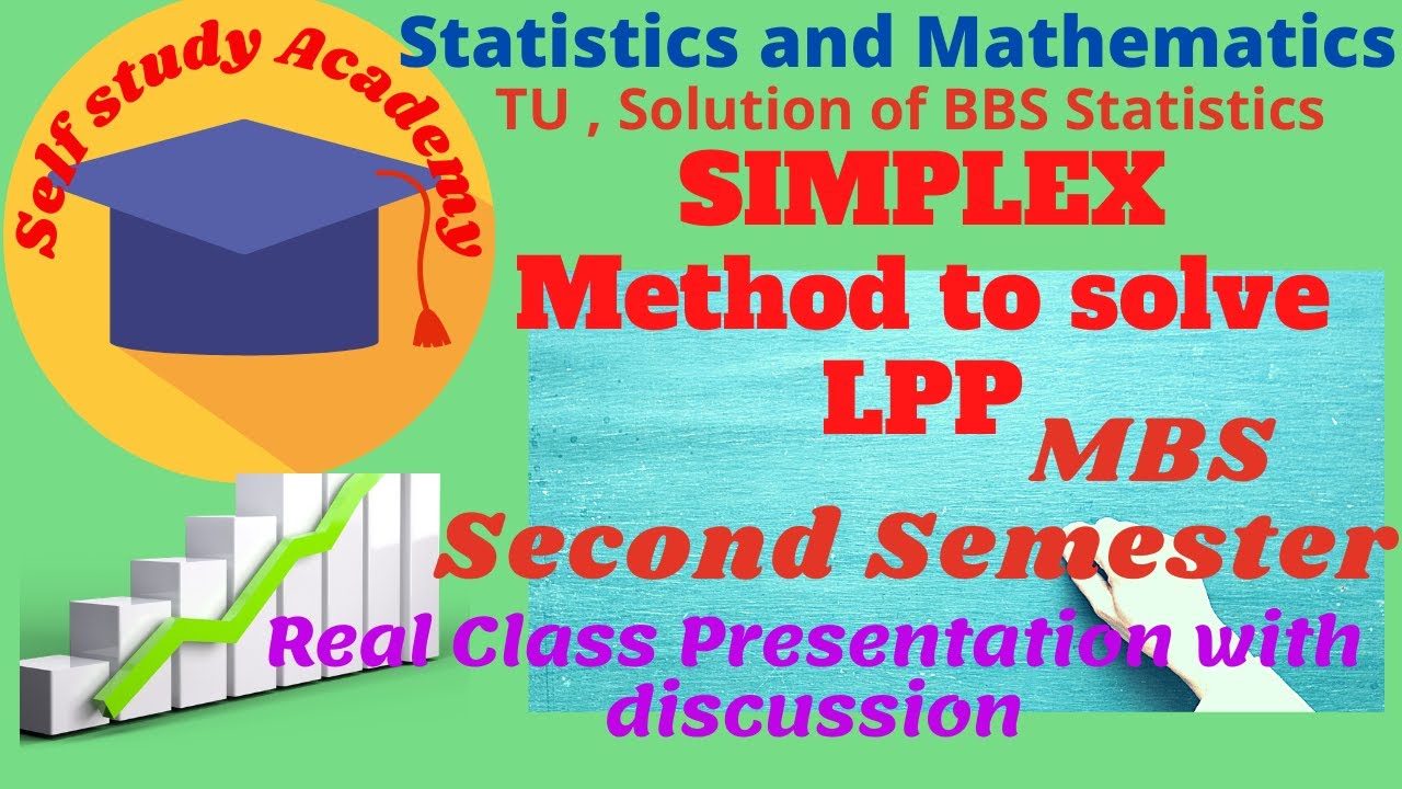 MBS/B.E. | Simplex Method | Solving Linear Programming Problem ...