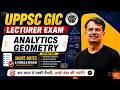 UPPSC GIC & RPSC 2nd Grade | Analytic Geometry | Short Notes & Formula Revision | GP Sir
