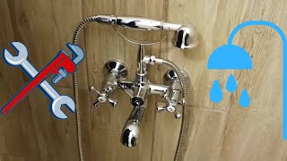 Shower faucet installation. #handyman #faucet #diycrafts