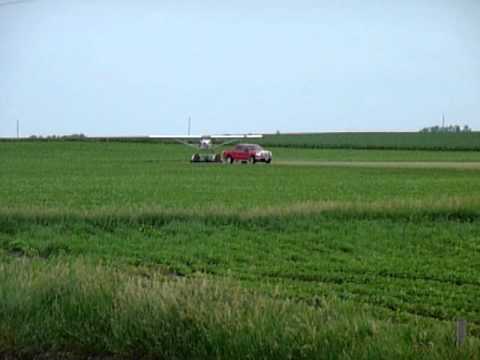 Cub floatplane Takeoff from Trailer