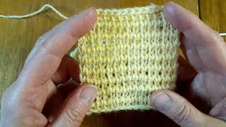 Point n°21 au crochet tunisien. Mailles tricot allongées