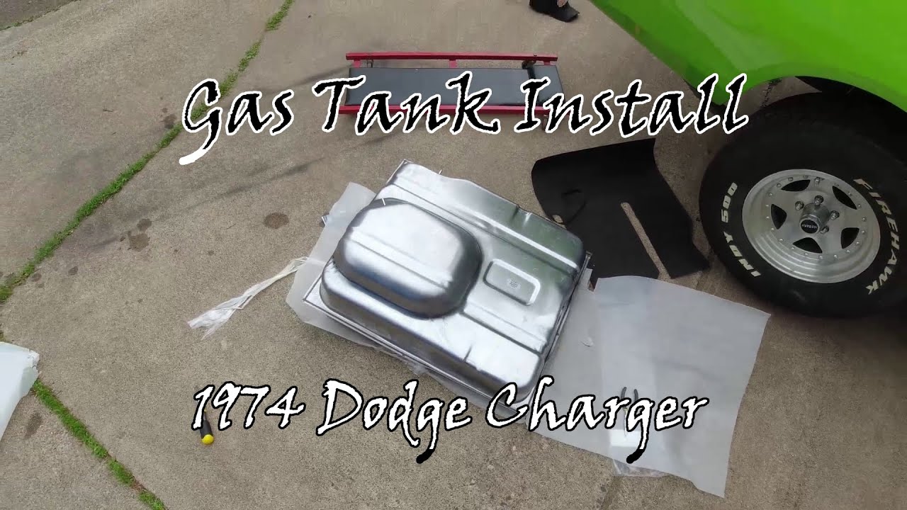 Installing A BRAND NEW Gas Tank - 1974 Dodge Charger - YouTube